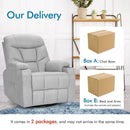 Massage Rocking Recliner Chair with Heat and Vibration-Gray by LJGDeals