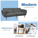 Convertible Futon Sofa Bed Adjustable Couch Sleeper with Wood Legs by LJGDeals