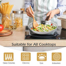 11 Pieces Stainless Steel Kitchen Cookware Set with Gold Stay-Cool Handles by LJGDeals