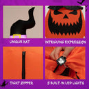 8 Feet Inflatable Pumpkin Family Waterproof Halloween Yard Decoration with LED Lights by LJGDeals