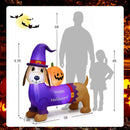 5 Feet Long Halloween Inflatable Dachshund Dog with Pumpkin by LJGDeals