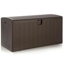 105 Gallon All Weather Large Deck Box Lockable Storage Container by LJGDeals