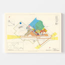 Vintage Map of Travis Air Force Base, 1951