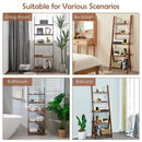5-Tier Bamboo Ladder Shelf for Home Use by LJGDeals