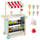 Kids Wooden Ice Cream Cart with Chalkboard and Storage by LJGDeals