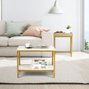 2 Pieces Nesting Coffee Table Set for Living Room-White by LJGDeals
