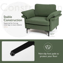 Modern Fabric Accent Armchair with Original Distributed Spring and Armrest Cushions by DirectDeals