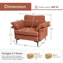 Modern Fabric Accent Armchair with Original Distributed Spring and Armrest Cushions by LJGDeals