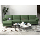 Extra Large L-shaped Sectional Sofa with Reversible Chaise and 2 USB Ports for 4-5 People by LJGDeals