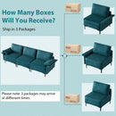 Large 3-Seat Sofa Sectional with Metal Legs for 3-4 people by LJGDeals