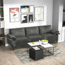 Large 3-Seat Sofa Sectional with Metal Legs for 3-4 people by LJGDeals