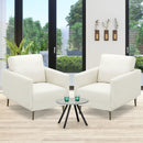 Modern Upholstered Accent Chair with Removable Backrest Cushion by LJGDeals