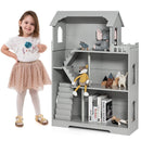 Kids Wooden Dollhouse Bookshelf with Anti-Tip Design and Storage Space by LJGDeals