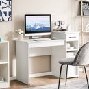 Computer Desk PC Laptop Table with Drawer and Shelf-White by DirectDeals