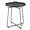 Outdoor Metal Patio End Side Table Weather Resistant with Handle by LJGDeals