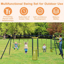 7-in-1 Stable A-shaped Outdoor Swing Set for Backyard by LJGDeals