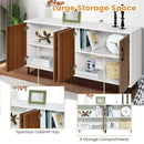4-Door Kitchen Buffet Sideboard for Dining Room and Kitchen-White by LJGDeals