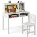 Kids Desk and Chair Set with Hutch and Bulletin Board for 3+ Kids by LJGDeals