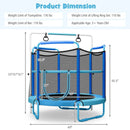 5 Feet Kids 3-in-1 Game Trampoline with Enclosure Net Spring Pad by LJGDeals