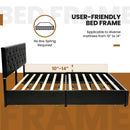 Full/Queen PU Leather Upholstered Platform Bed with 4 Drawers by LJGDeals