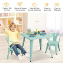 27 Inch Kids Square Steel Table Play Learn Activity Table-Blue by LJGDeals