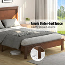 Queen Size Bed Frame Platform Slat High Headboard Bedroom with Rubber Wood Leg by LJGDeals