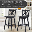 Set of 2 360-Degree Swivel Bar Stools for Home Restaurant by LJGDeals