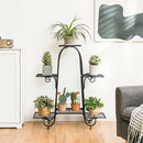 6-Tier Plant Stand with Adjustable Foot Pads-Black by LJGDeals