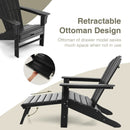 Patio HDPE Adirondack Chair with Retractable Ottoman by LJGDeals