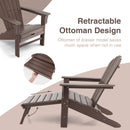Patio HDPE Adirondack Chair with Retractable Ottoman by LJGDeals