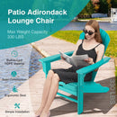 Patio HDPE Adirondack Chair with Retractable Ottoman by LJGDeals