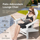 Patio HDPE Adirondack Chair with Retractable Ottoman by LJGDeals