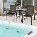 Set of 6 Outdoor PE Wicker Stackable Chairs with Sturdy Steel Frame by LJGDeals