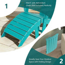 Adirondack Folding Ottoman with All Weather HDPE by LJGDeals