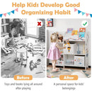 Wooden Children Storage Cabinet with Storage Bins by LJGDeals