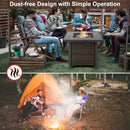 32 Inch Square Propane Fire Pit Table with Lava Rocks Cover by LJGDeals