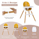 4-in-1 Convertible Baby High Chair Infant Feeding Chair with Adjustable Tray by LJGDeals