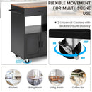 Rolling Kitchen Trolley with 3 Spice Racks Drawer and Open Shelf by LJGDeals