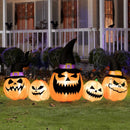 8 Feet Inflatable Pumpkin Family Waterproof Halloween Yard Decoration with LED Lights by LJGDeals