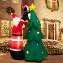 6 Feet Inflatable Christmas Tree and Santa Claus with LED and Air Blower by LJGDeals