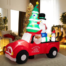 8 Feet Wide Inflatable Santa Claus Driving a Car with LED and Air Blower by LJGDeals