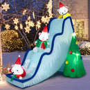 9 Feet Inflatable Polar Bear Slide Scene Decoration with LED Lights by LJGDeals