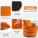 Modern 360¬∞ Swivel Barrel Chair with No Assembly Needed-Orange by LJGDeals