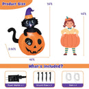 5 Feet Inflatable Halloween Pumpkin with Witch's Black Cat by LJGDeals