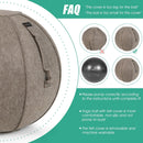 Yoga Sitting Ball with Felt Cover and Air Pump by LJGDeals