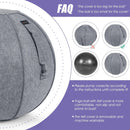 Yoga Sitting Ball with Felt Cover and Air Pump by LJGDeals