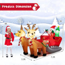 7.2 Feet Long Christmas Inflatable Santa Rides Sled with LED Lights by LJGDeals