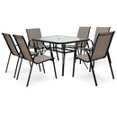 7-Piece Patio Dining Set with 6 Stackable Chairs by LJGDeals