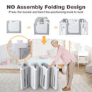 14 Panels Kids Safety Activity Play Center with Drawing Board-Gray