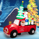 8 Feet Wide Inflatable Santa Claus Driving a Car with LED and Air Blower by LJGDeals